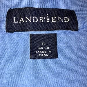Lands' End | Shirts | Mens Lands End Xl Short Sleeve Blue Polo Shirt ...